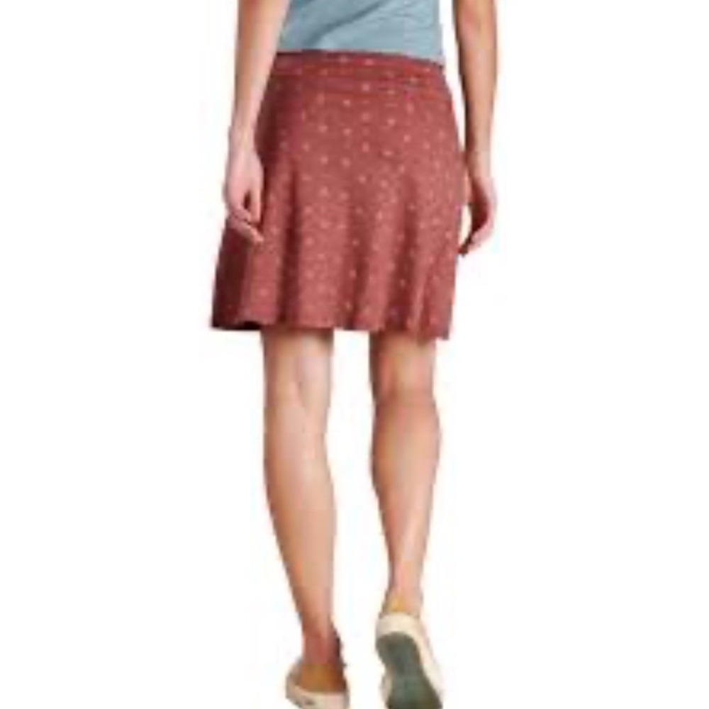Toad & Co Womens Rust Geometric Tile Chaka Skirt Pull On Organic Beach Stretch L